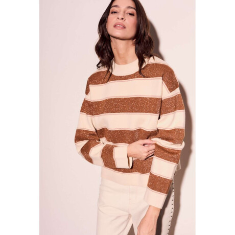 Sweater Rayado Camel