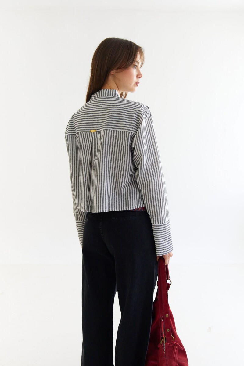 Blusa Fold Blanco y Negro