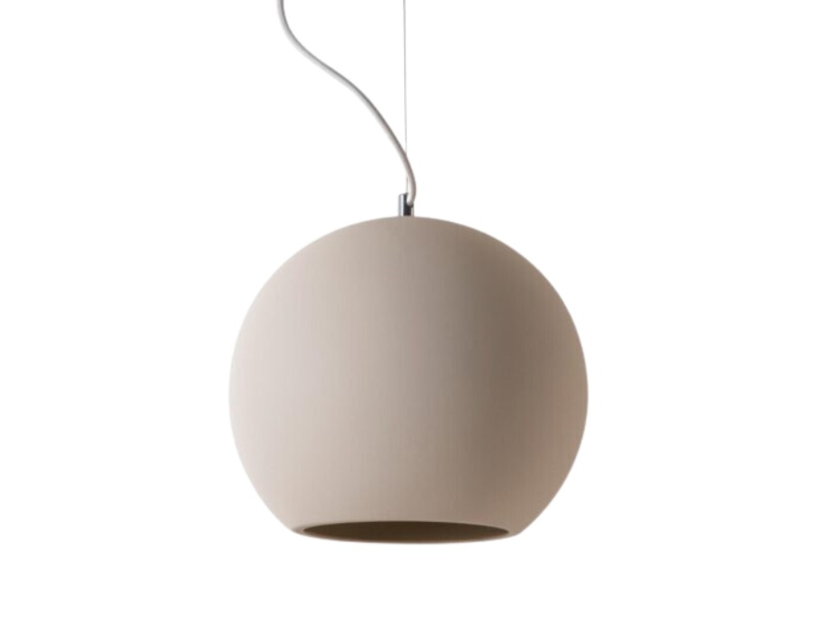 COLGANTE BALL35 E27 BLANCO CON CABLE COBRE D35CM 