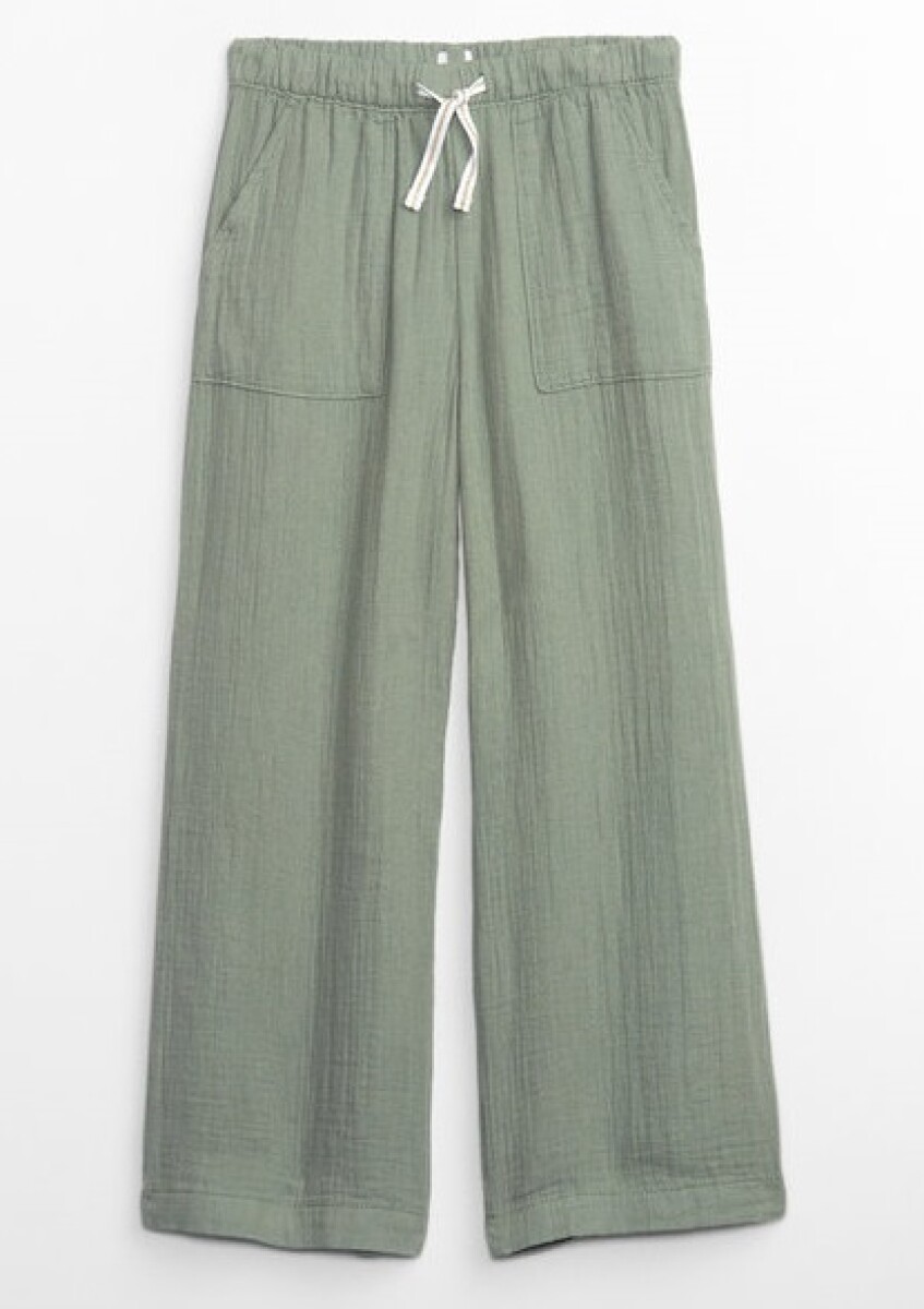 Pantalón Utility Con Elástico Niña - Sage 