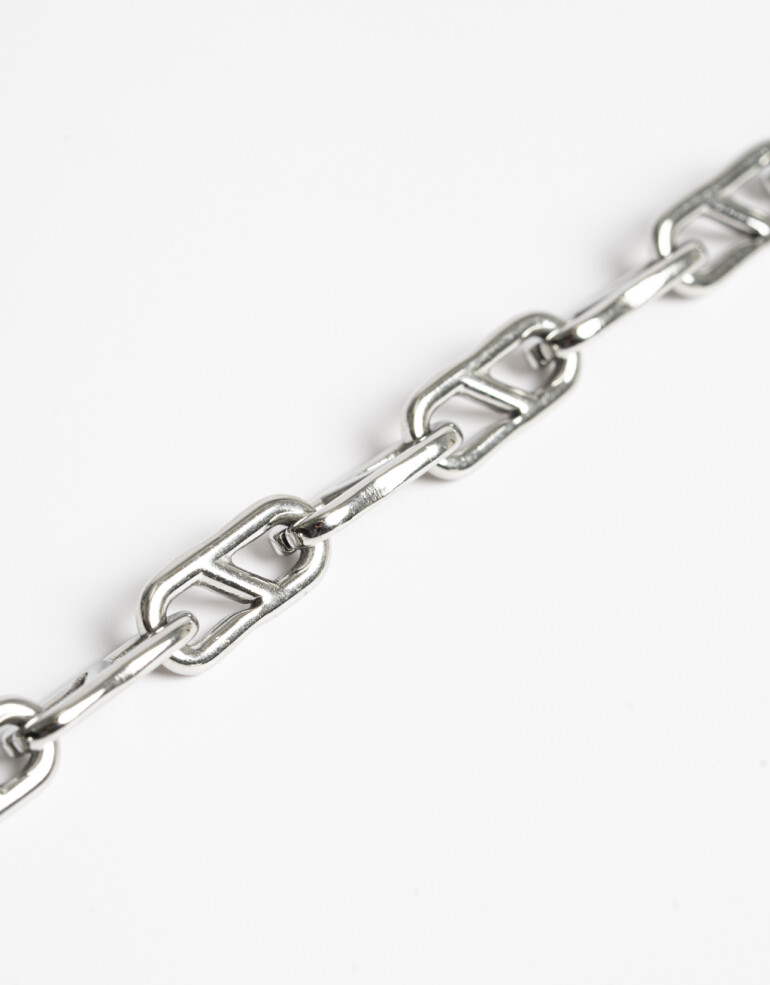 Collares Cortos Metal Collar De Acero Men's Collection - Plateado
