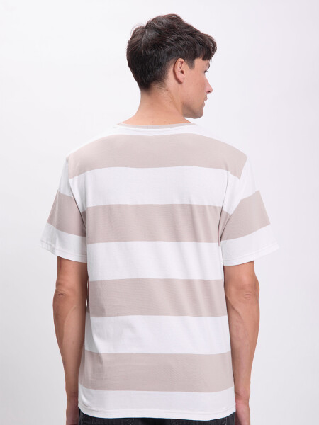Remera rayas Beige