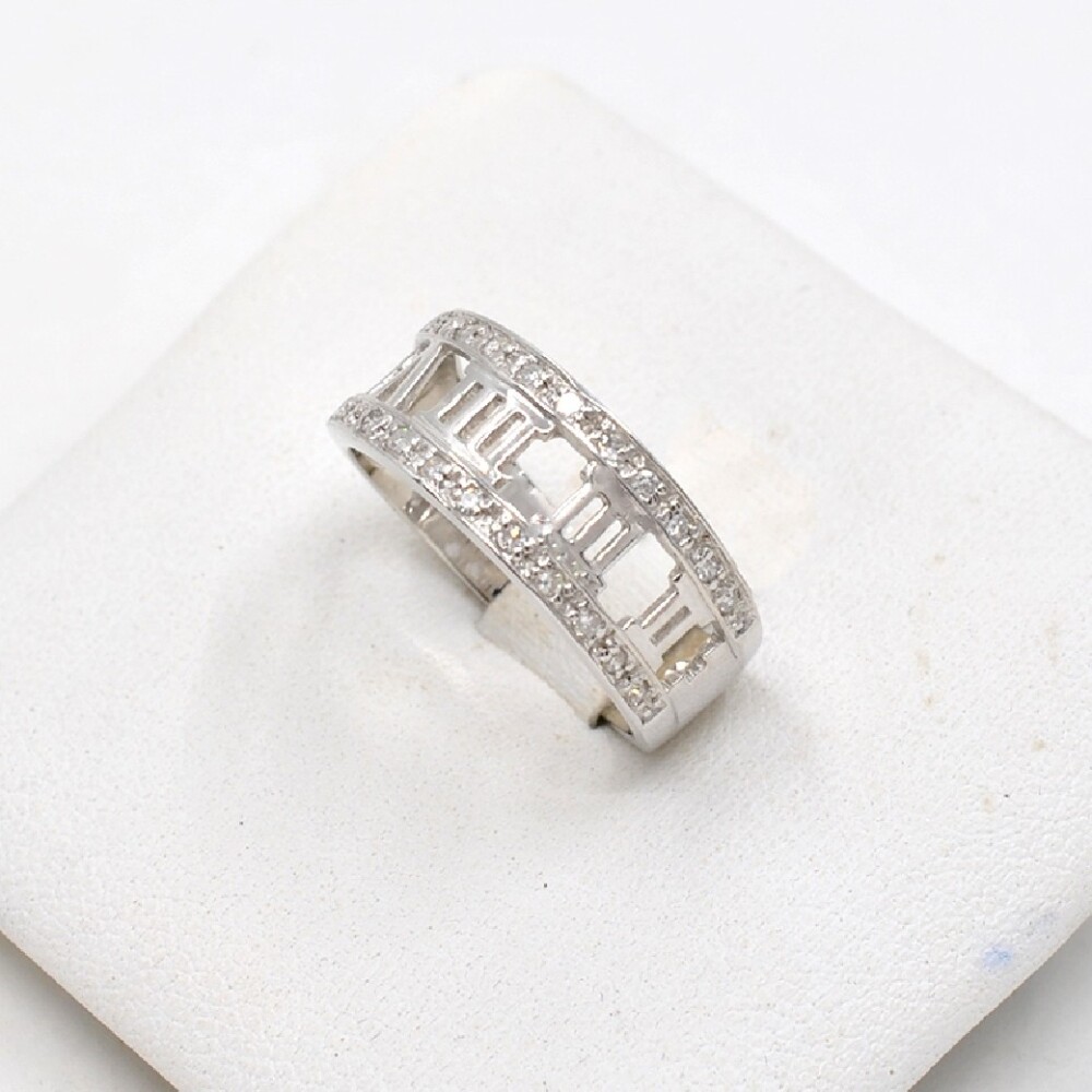 Anillo Oro 18K Blanco Y Brillantes Anillo Oro 18K Blanco Y Brillantes