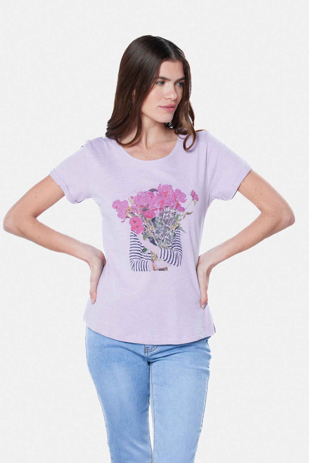 REMERA ESTAMPADA Lila