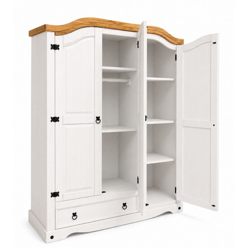 Ropero Línea Mexicana 3 Puertas 1 Cajón Blanco Ropero Línea Mexicana 3 Puertas 1 Cajón Blanco