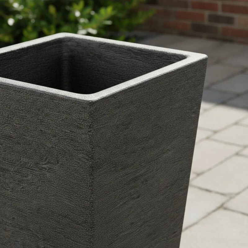 Maceta Plástico Piramidal 48 Taka Gris Grafito