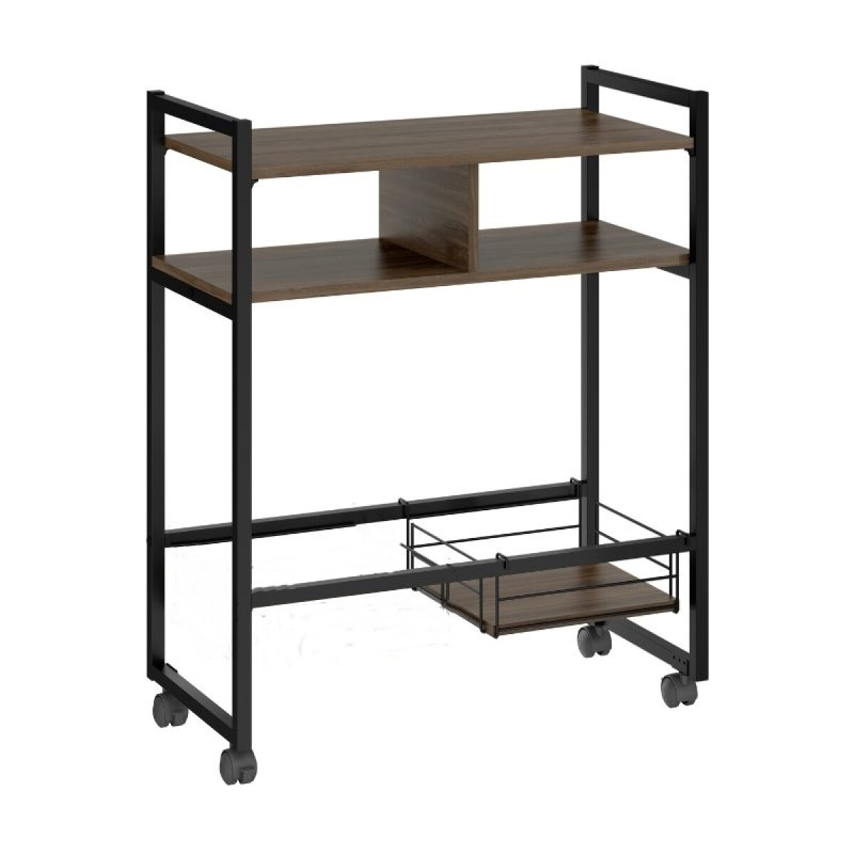 CARRO ORGANIZADOR CON RUEDAS - LEGNO/NEGRO 