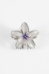 Broche hibisco metálico lila