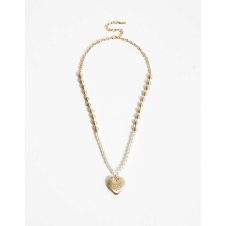 Collares Largos Perla Dorado