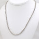 Cadena Oro 18 K blanco , Eslabón Rolo Cadena Oro 18 K blanco , Eslabón Rolo
