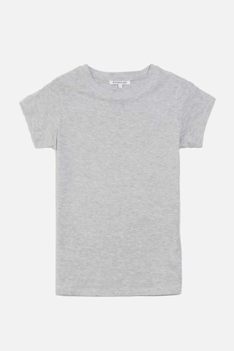 Remera básica melange GRIS