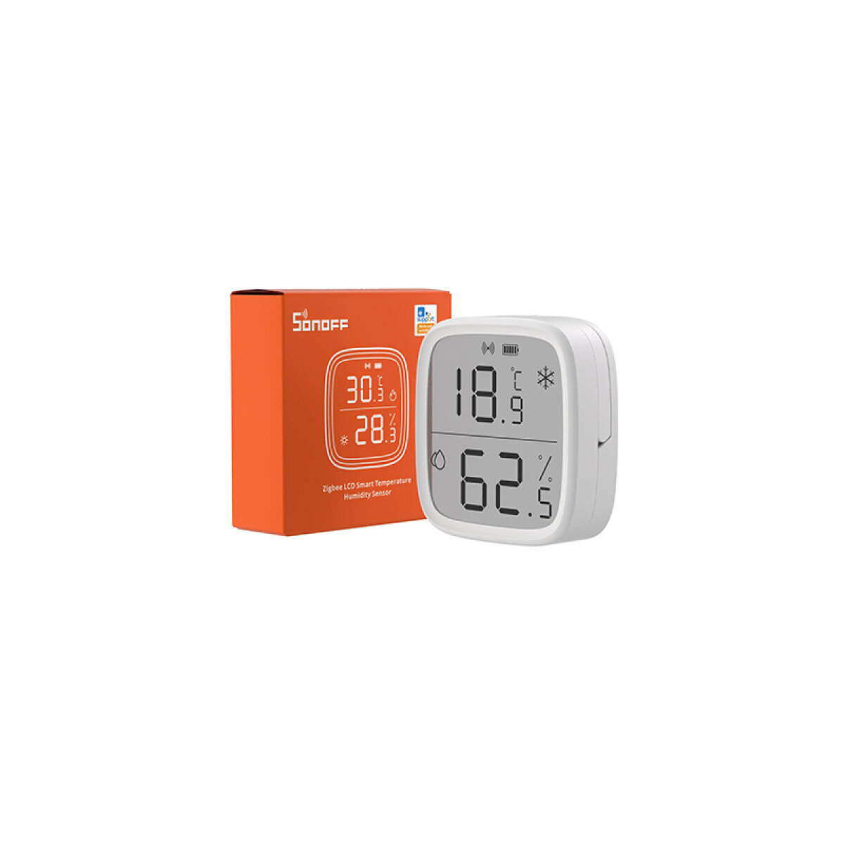 Sensor temperatura y humedad Zigbee LCD SONOFF - ELE07773 