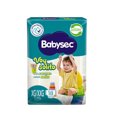 Pañales Babysec Voy Solito Xg / Xxg X 18 Pañales Babysec Voy Solito Xg / Xxg X 18