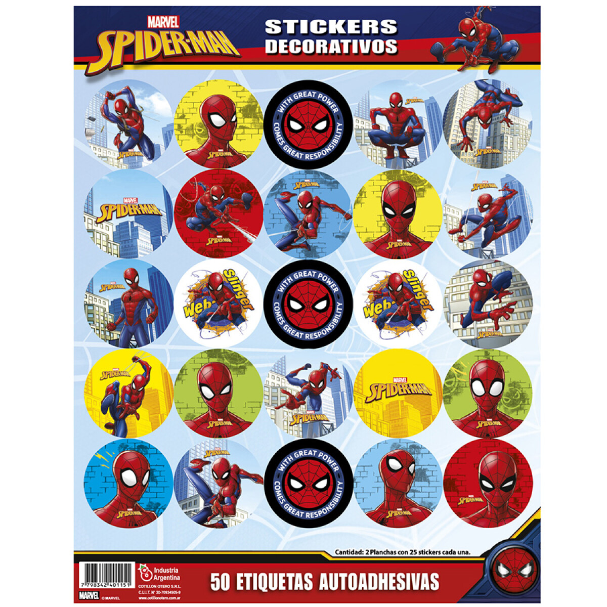 Stickers x24 SPIDERMAN 