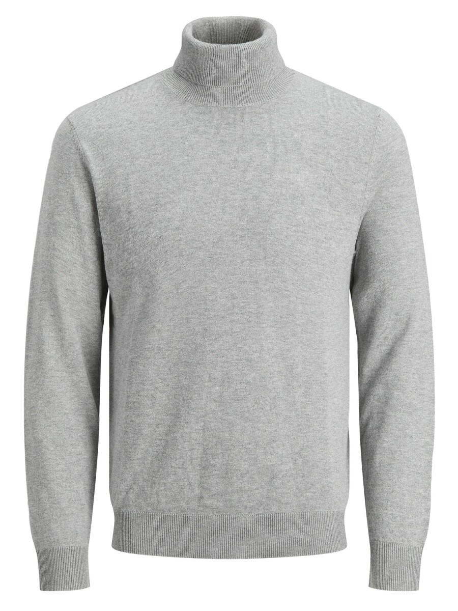 Sweater Bwo Tejido Cuello Alto - Light Grey Melange 