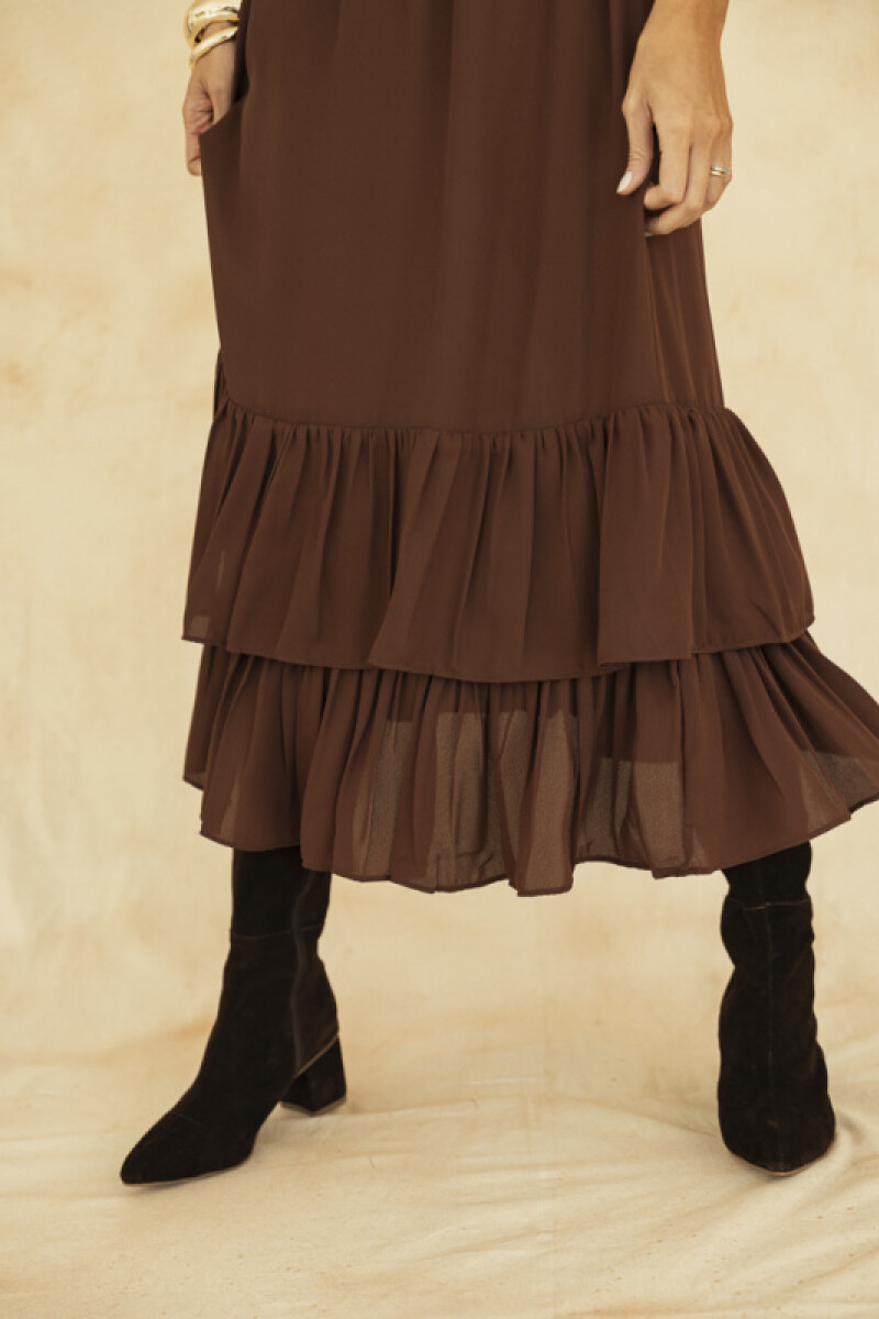 VESTIDO VALENTINA MAXI BROWN VESTIDO VALENTINA MAXI BROWN