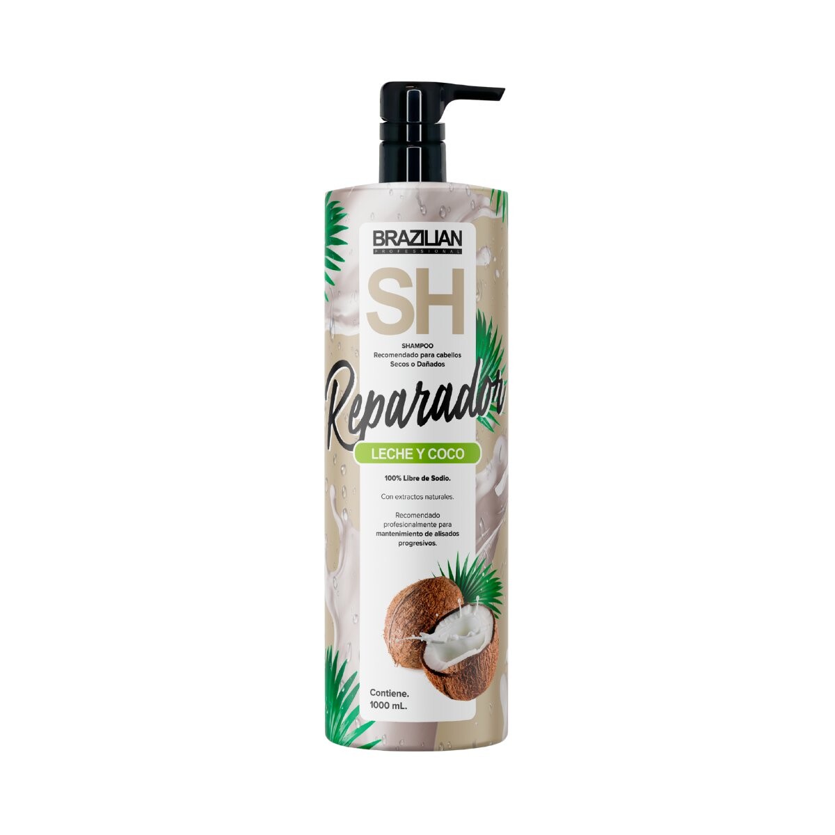 SHAMPOO BRAZILIAN 1 LT LECHE Y COCO 