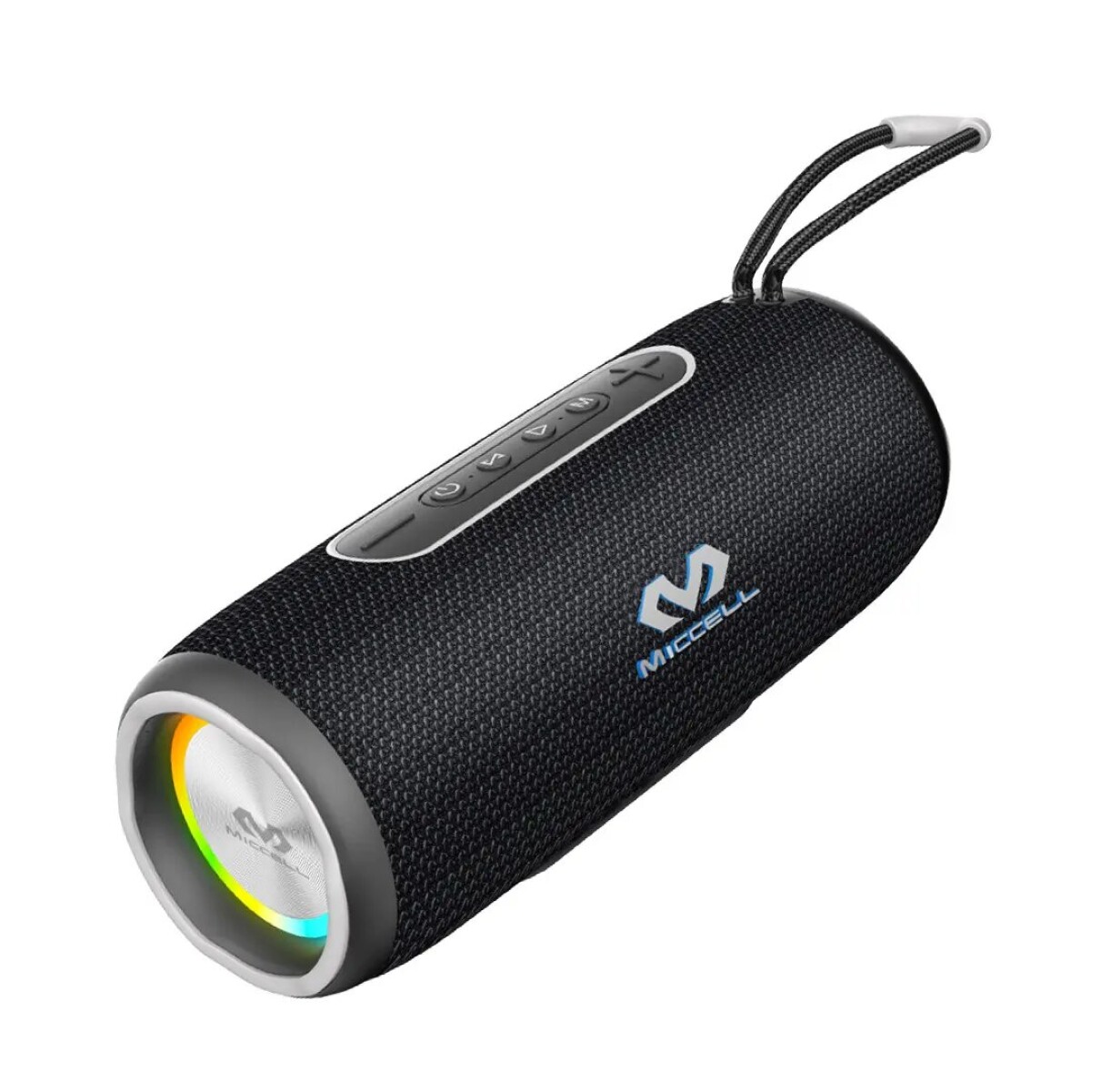 Parlante Bluetooth Portátil Miccell SP40 Recargable Luz RGB - Variante Color Negro 