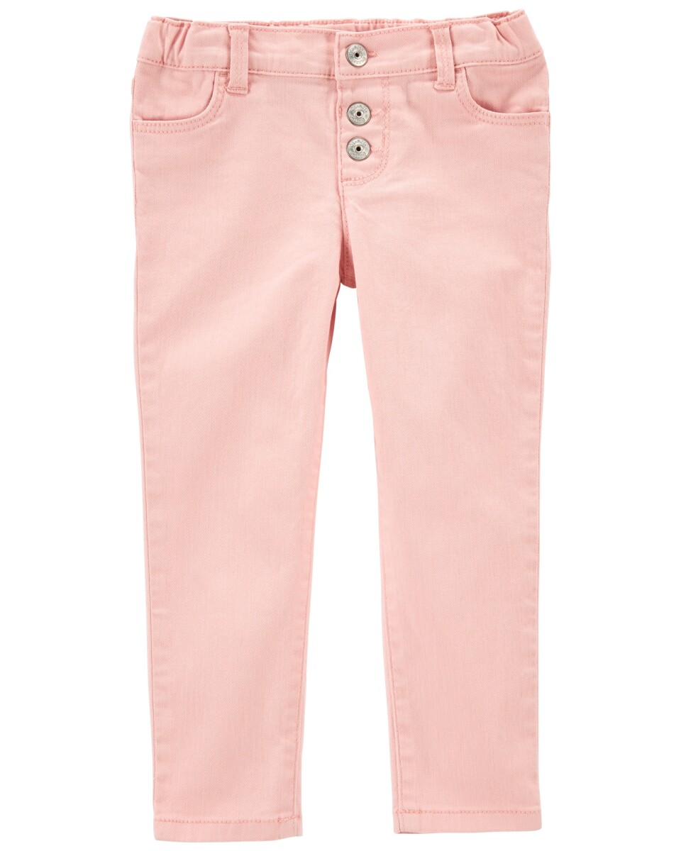 Pantalón de jean ajustado con botones. Talles 2-5T 