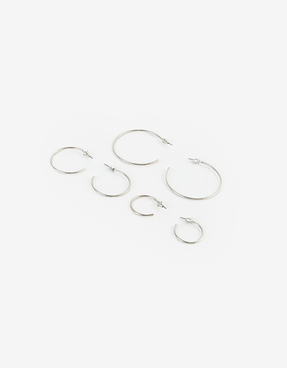 Set De Argollas De Metal 