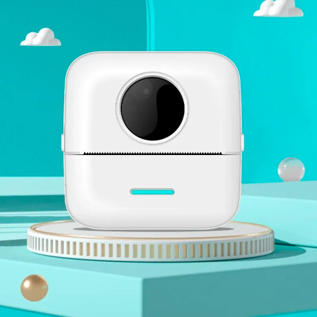 Mini Impresora Térmica Portátil BT Para Android o iOS Blanco