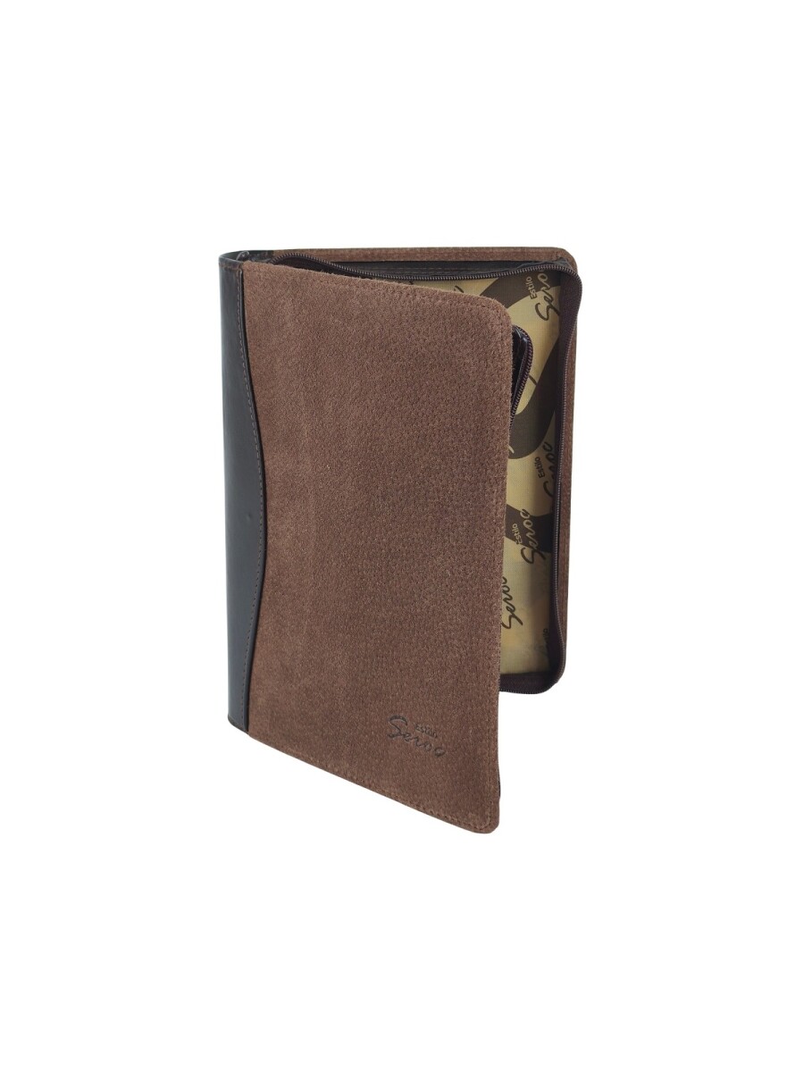 Dosier de Lujo: Cuero Pecarí Genuino Combinado - Chocolate 