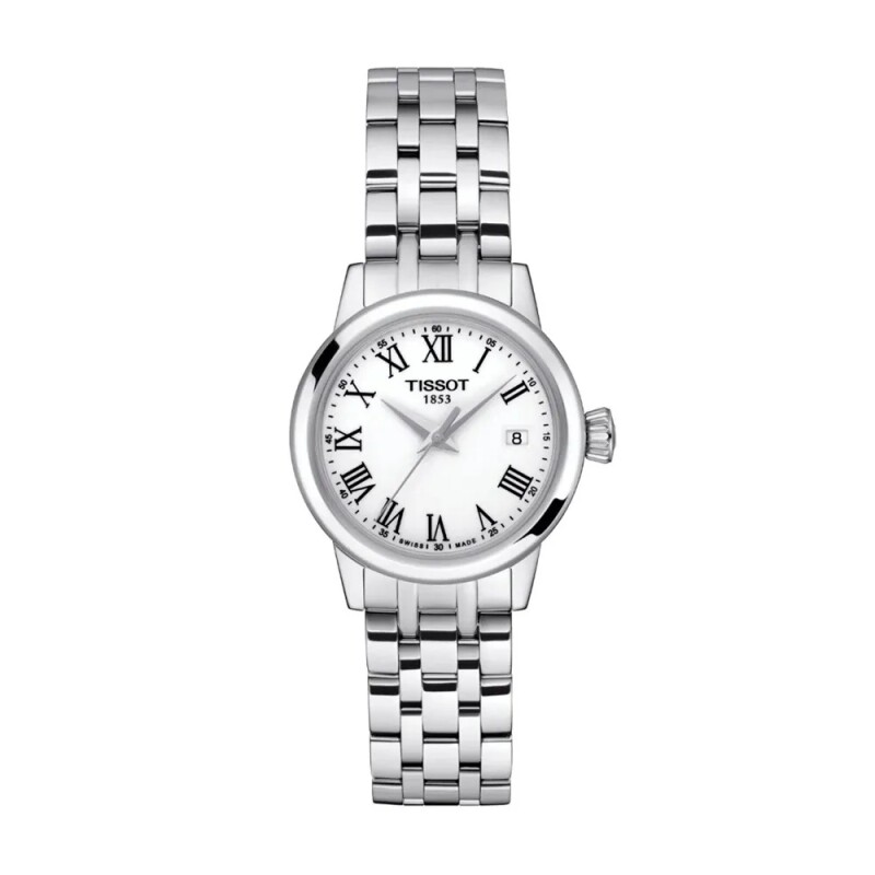 Reloj Tissot CLASSIC DREAM Lady T1292101101300 en acero con esfera blanca para mujer Gris