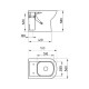 INODORO SIN MOCHILA LINEA BARI BLANCO CERAMICA PARA BAÑO 000