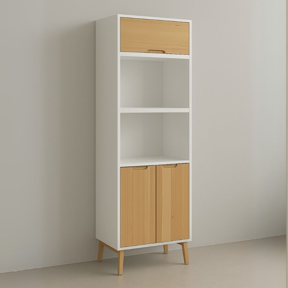 PANELERO LINEA WOOD BLANCO