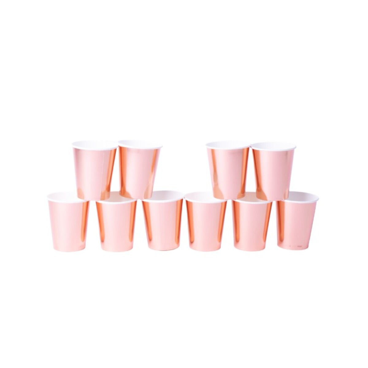 OUTLET Vasos descartables rosa perla x 10 pcs 7*8.5cm - Outlet Vasos Descartables Rosa Perla X 10 Pcs 7*8.5cm 