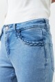 Jean bootcut Katy con detalle trenzado jean medio