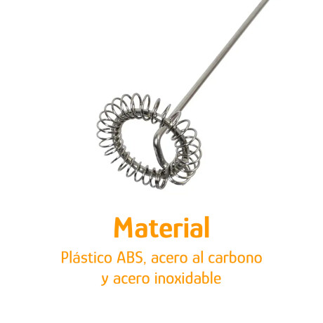 Batidor Espumador Multiuso Portátil Pilas AA Acero Inox Rosa