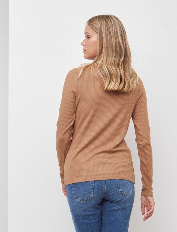 Polera Rib TOSTADO