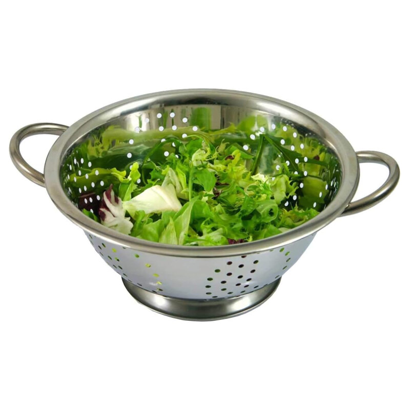 Colador hondo D28 cm acero Gris metalizado