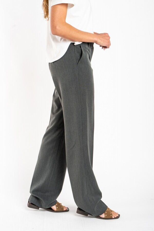 Pantalón Recto Línea Ejecutiva Gris Melange