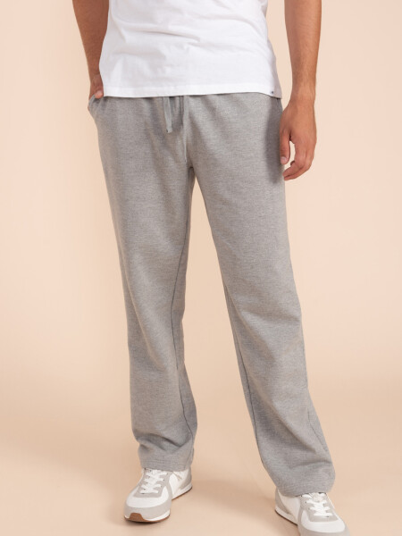 Pantalón deportivo recto Gris melange claro