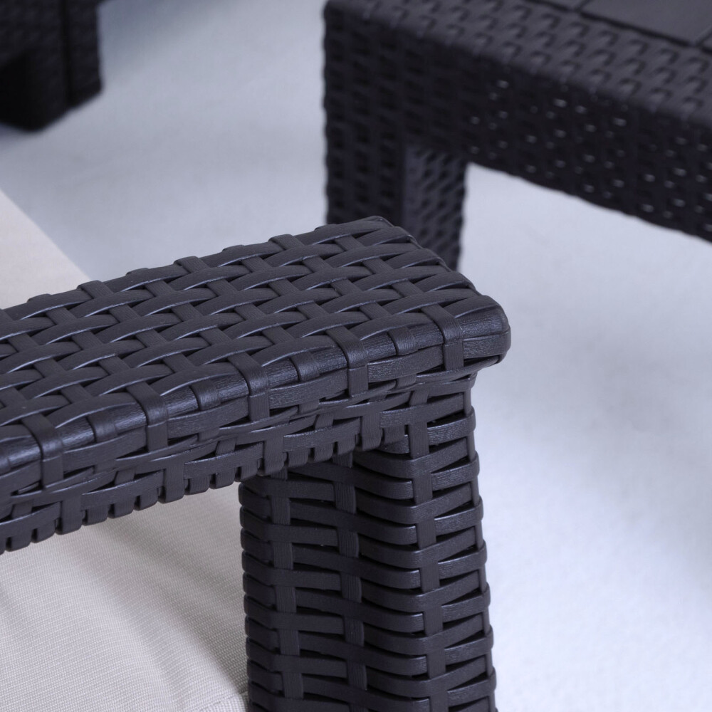 SET DE LIVING EXTERIOR POLIPROPILENO MARRON BONAIRE