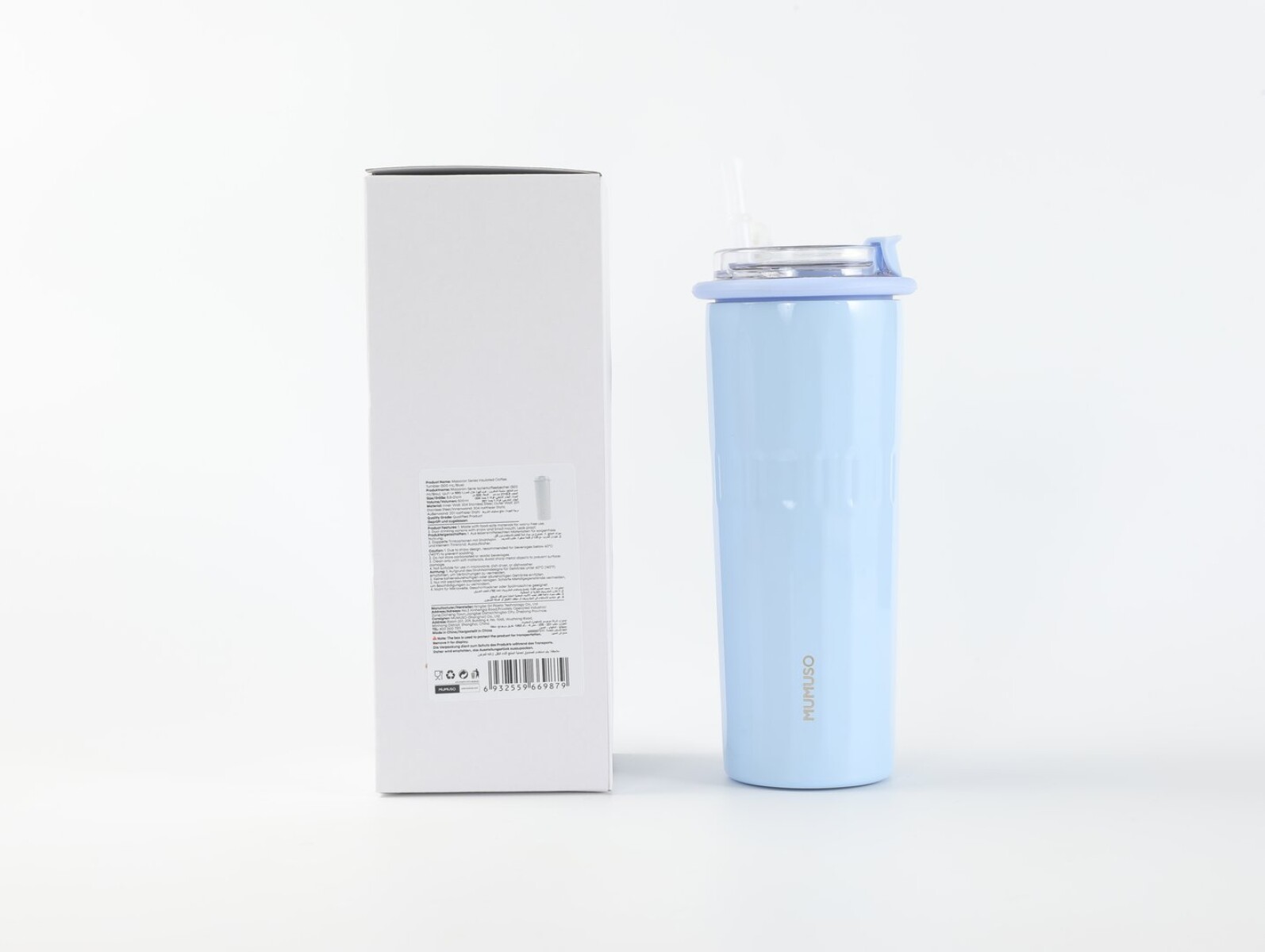 VASO TÉRMICO PARA CAFÉ SERIE MACARON (500 ML/AZUL) 