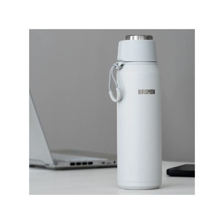 Termo Bremen 600 ml Acero Inoxidable con Pico Cebador 360° y Correa Gris Termo Bremen 600 ml Acero Inoxidable con Pico Cebador 360° y Correa Gris