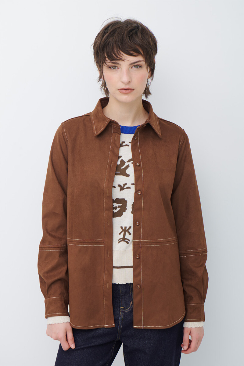 CAMISA SUEDE MARRON
