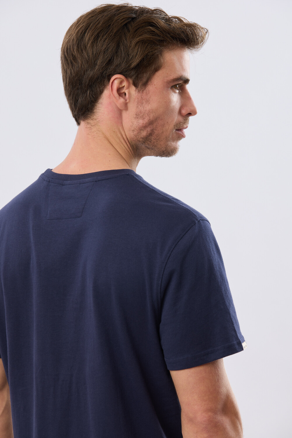 REMERA ESTAMPADA DE ALGODÓN Azul