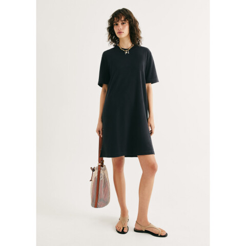 VESTIDO MIDI FEM PRETO ESCURO