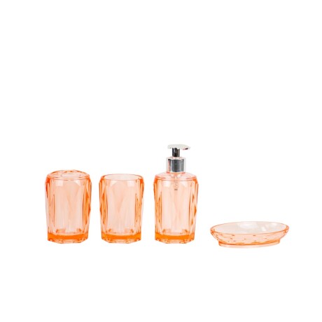 Set de accesorios para baño x4 piezas Rosado