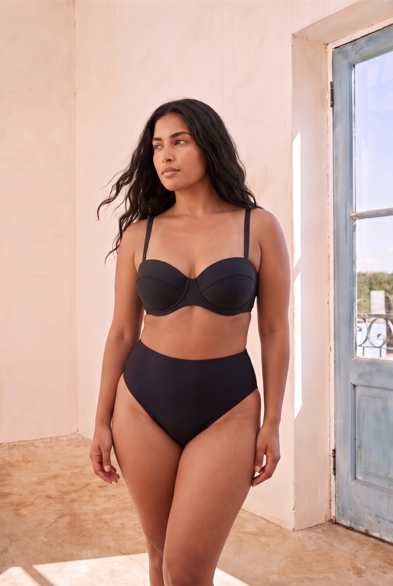 BRA LUCRECIA CON COPA Y ARO - NEGRO 