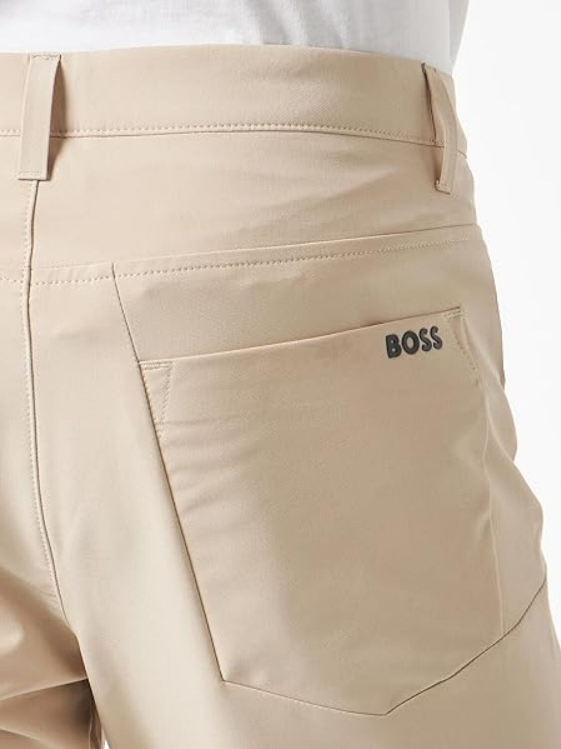 BOSS -Pantalón de poliéster, regular fit, ATG Beige