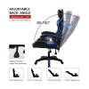 Silla Gamer Ergonomica Reclinable PU Negro/Azul Silla Gamer Ergonomica Reclinable PU Negro/Azul