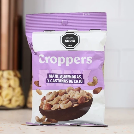 Mix maní + almendras + castañas Croppers 85g Mix maní + almendras + castañas Croppers 85g