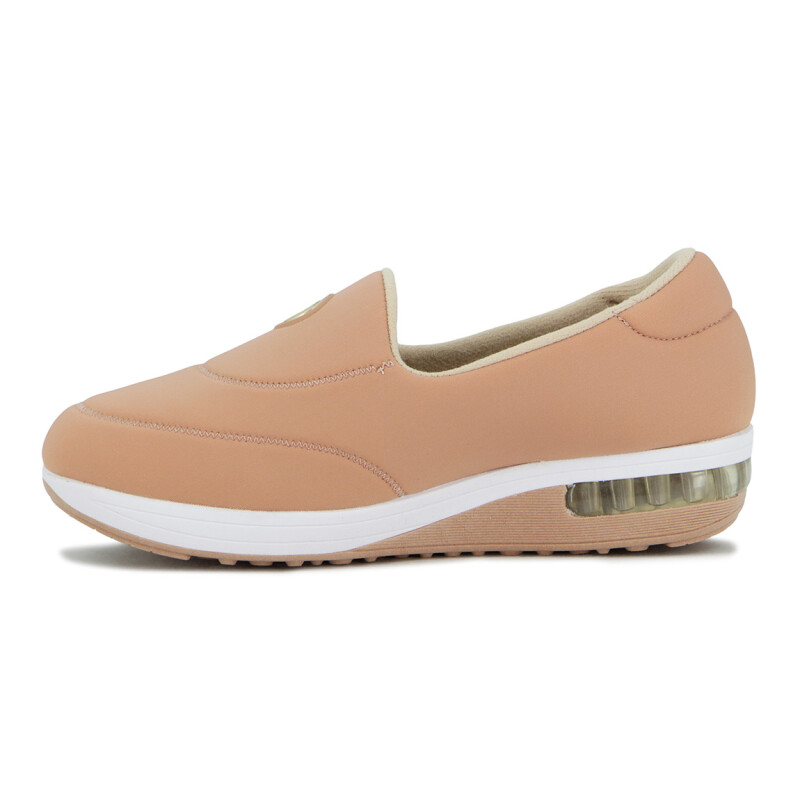 Modare Zapato Casual Feminino Lycra Viena Protection/enfeite Nude-rosado