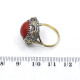Anillo Antiguo En Plata, Oro 18K Y Coral Anillo Antiguo En Plata, Oro 18K Y Coral