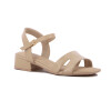 Sandalia Mujer Comfortflex Taco Bajo Almendra
